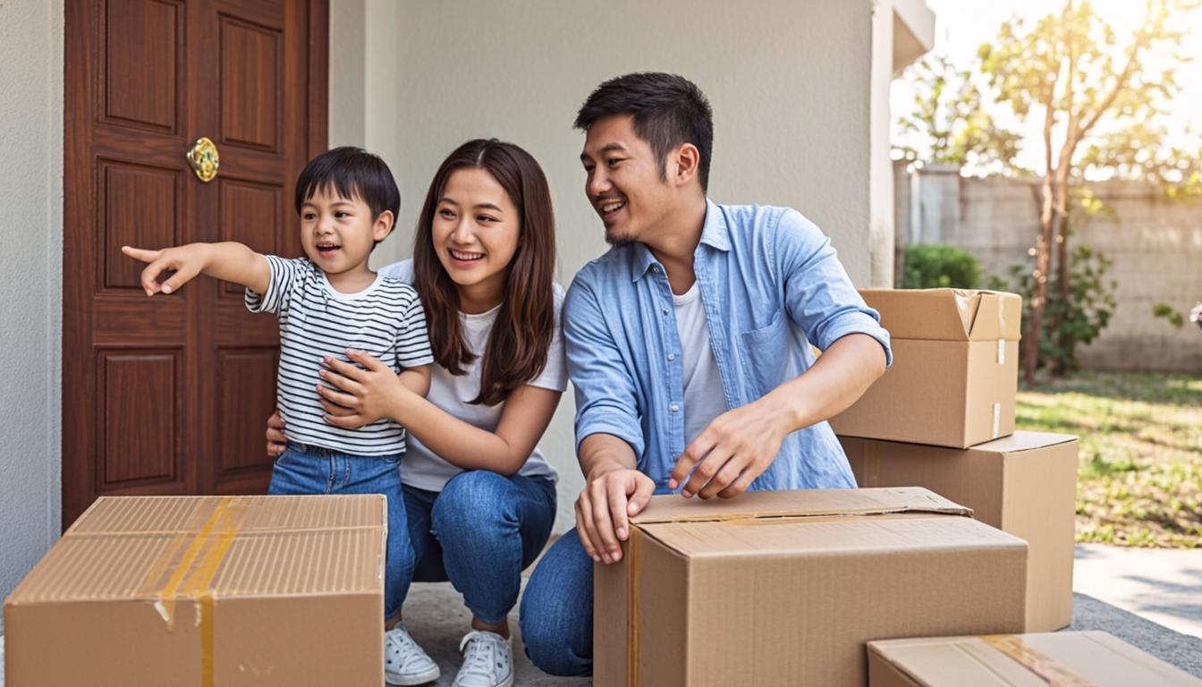 Happy Family Moving into New Home - CityKey Properties Real Estate Success